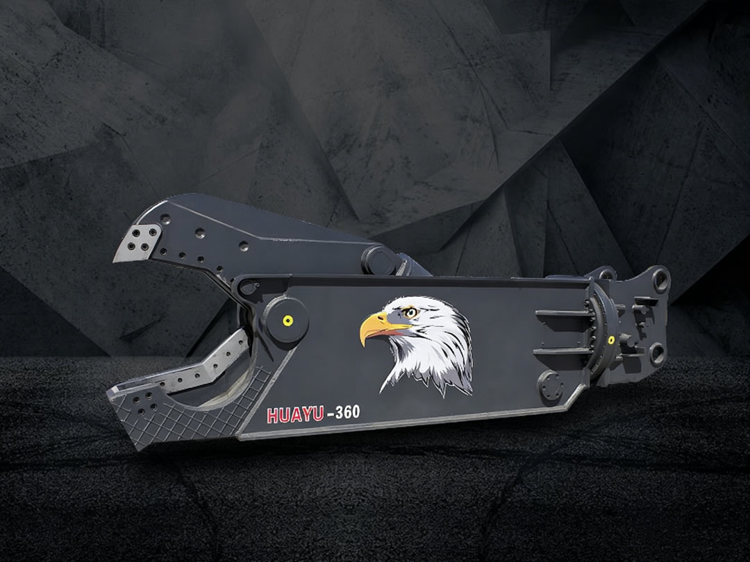 Excavator hydraulic scrap shears