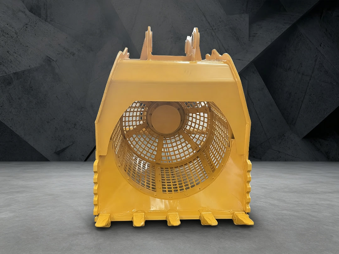 Excavator screening buckets